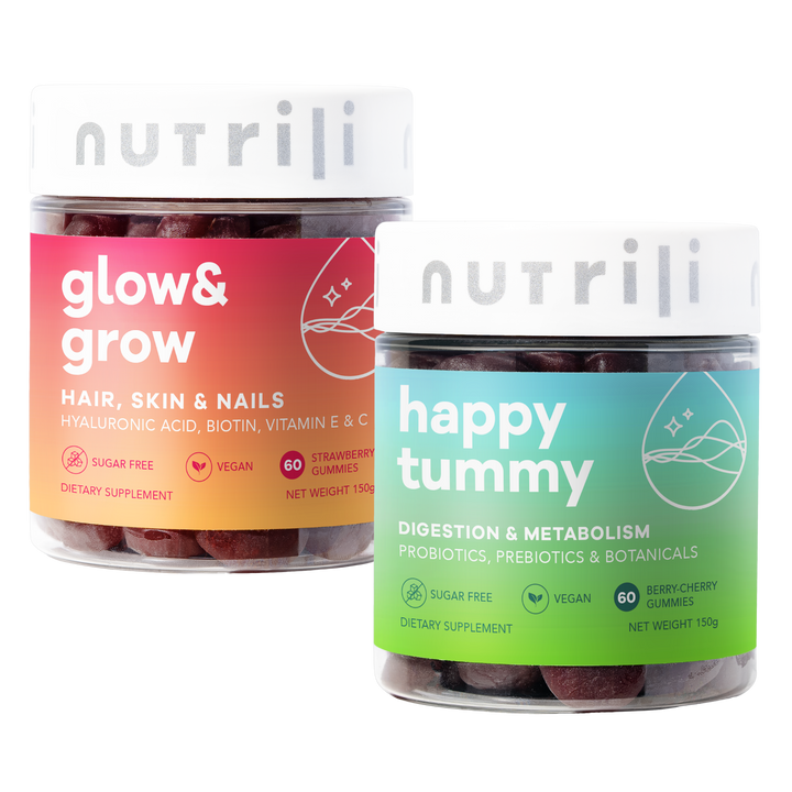 Inside Out vitamin gummies bundle for skin and hair
