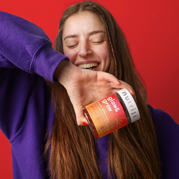 Glow & Grow beauty hair and nails gummies with biotin