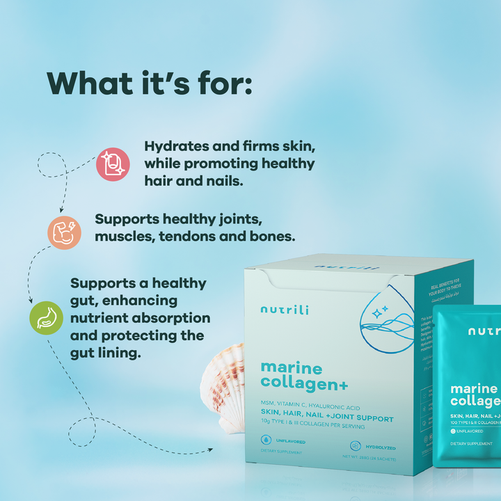 Hydrolyzed marine collagen powder for skin hydration