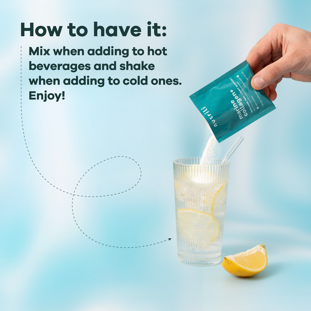 Hydrolyzed marine collagen powder package
