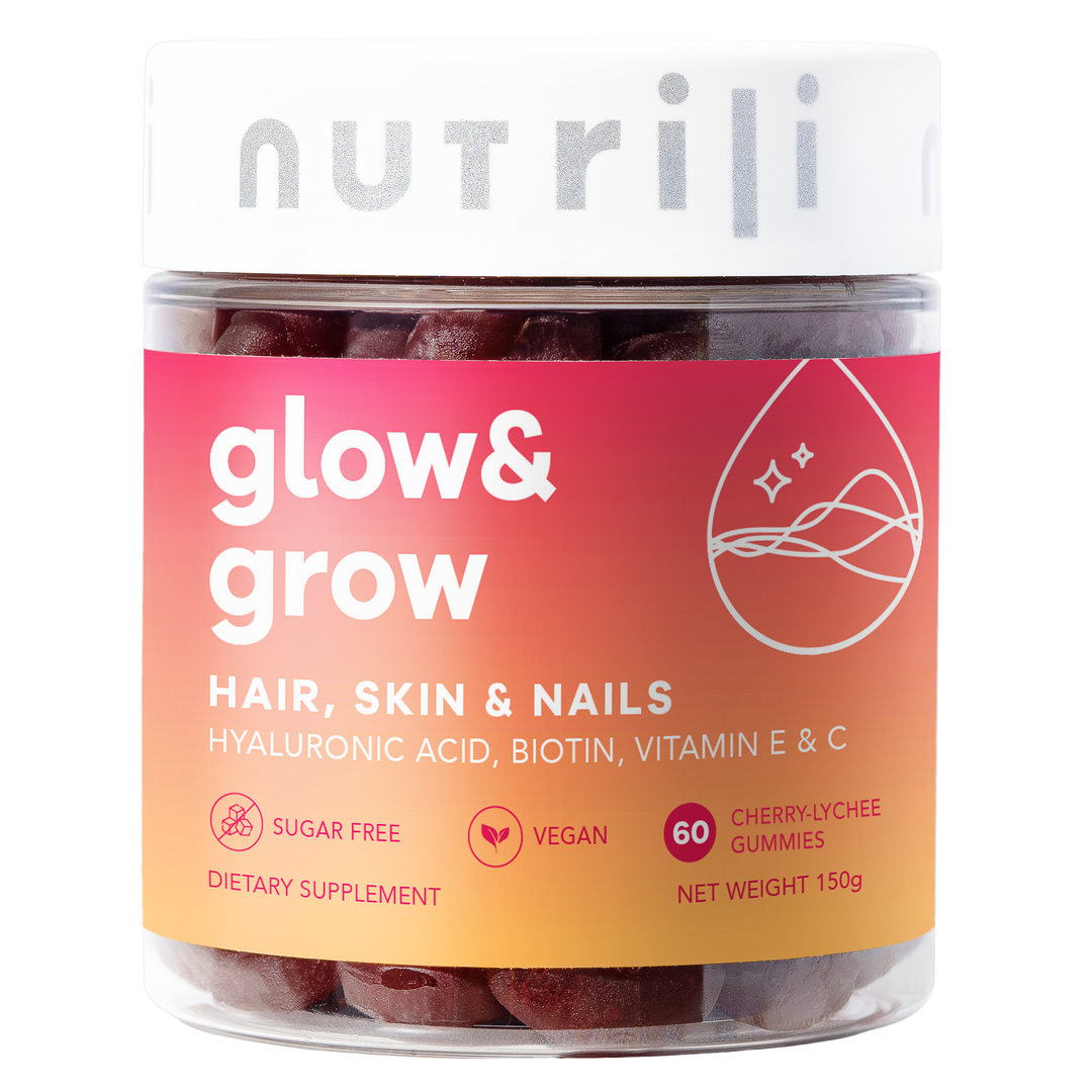 Glow & Grow hair and nails gummies by Nutrili