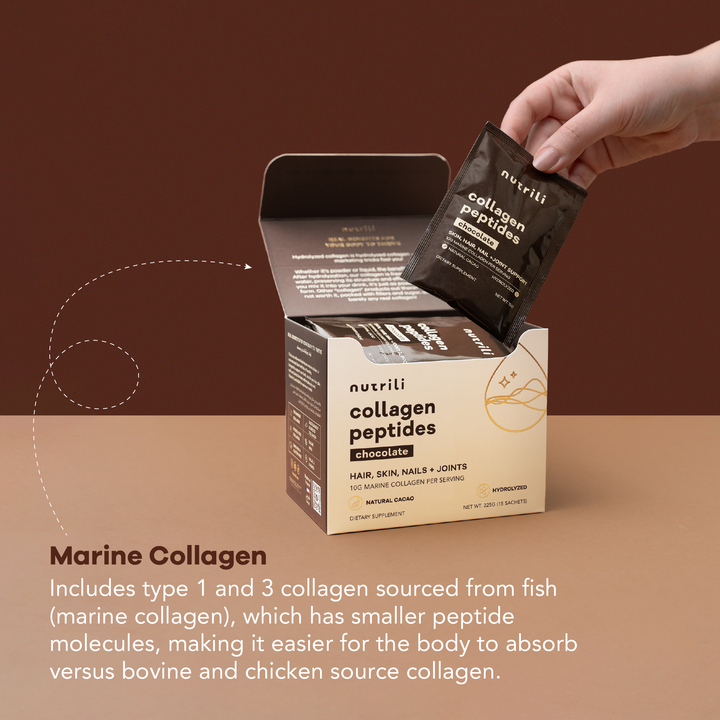 Nutrili collagen powder, chocolate flavor