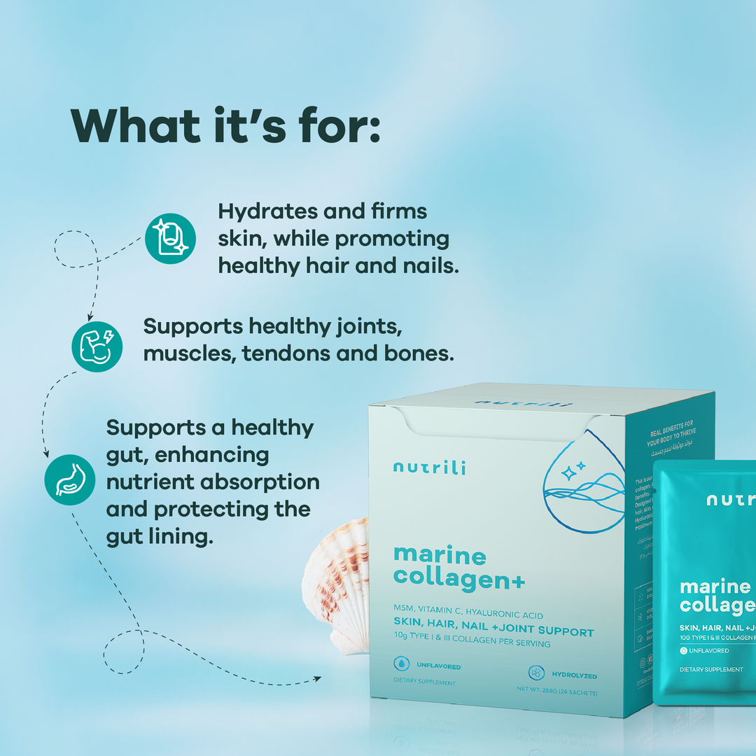 Hydrolyzed marine collagen powder for skin hydration